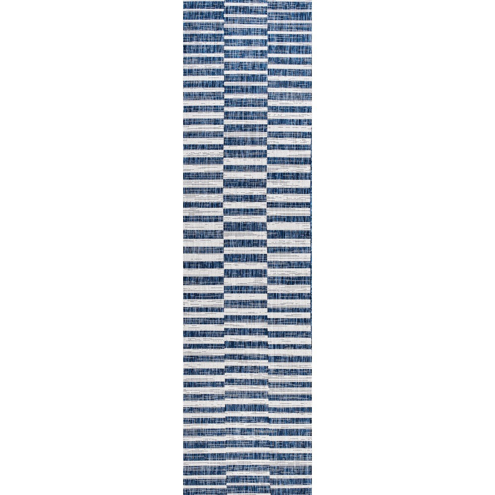 Fatima Sukie Offset Stripe Indoor/Outdoor Area Rug