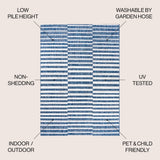 Fatima Sukie Offset Stripe Indoor/Outdoor Area Rug