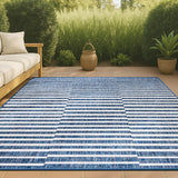 Fatima Sukie Offset Stripe Indoor/Outdoor Area Rug