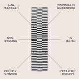 Fatima Sukie Offset Stripe Indoor/Outdoor Area Rug