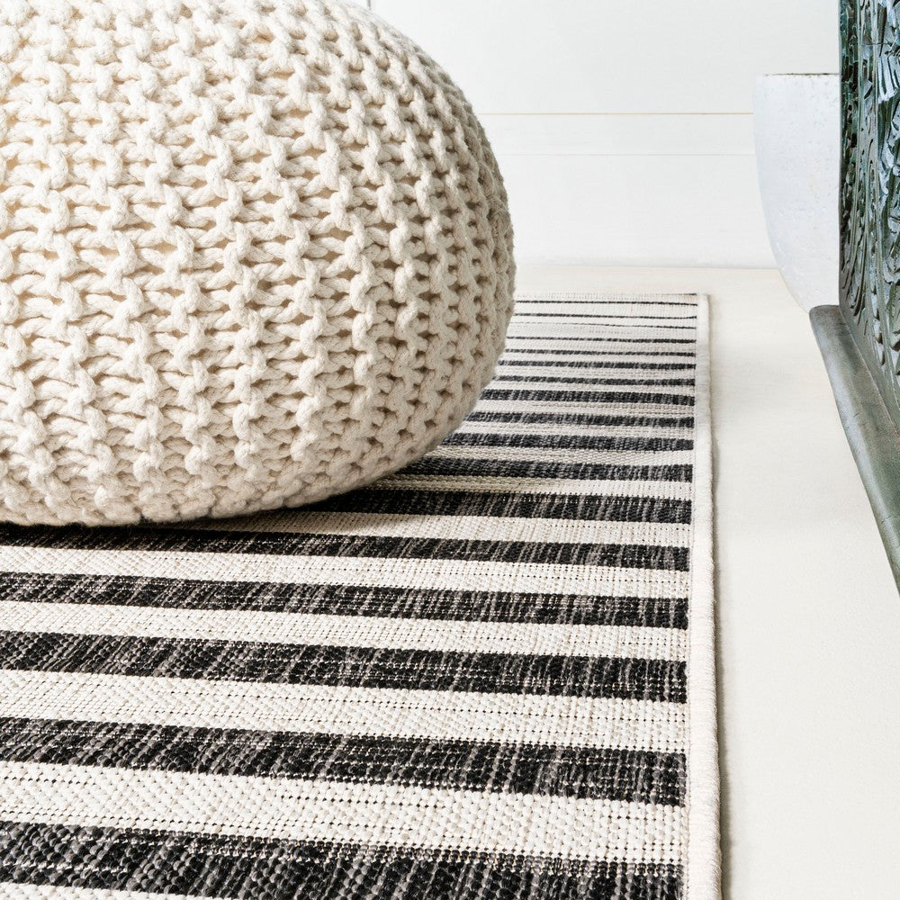 Fatima Sukie Offset Stripe Indoor/Outdoor Area Rug