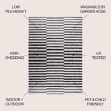 Fatima Sukie Offset Stripe Indoor/Outdoor Area Rug