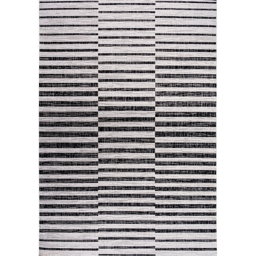 Fatima Sukie Offset Stripe Indoor/Outdoor Area Rug