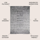 Fatima Sukie Offset Stripe Indoor/Outdoor Area Rug