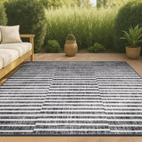 Fatima Sukie Offset Stripe Indoor/Outdoor Area Rug