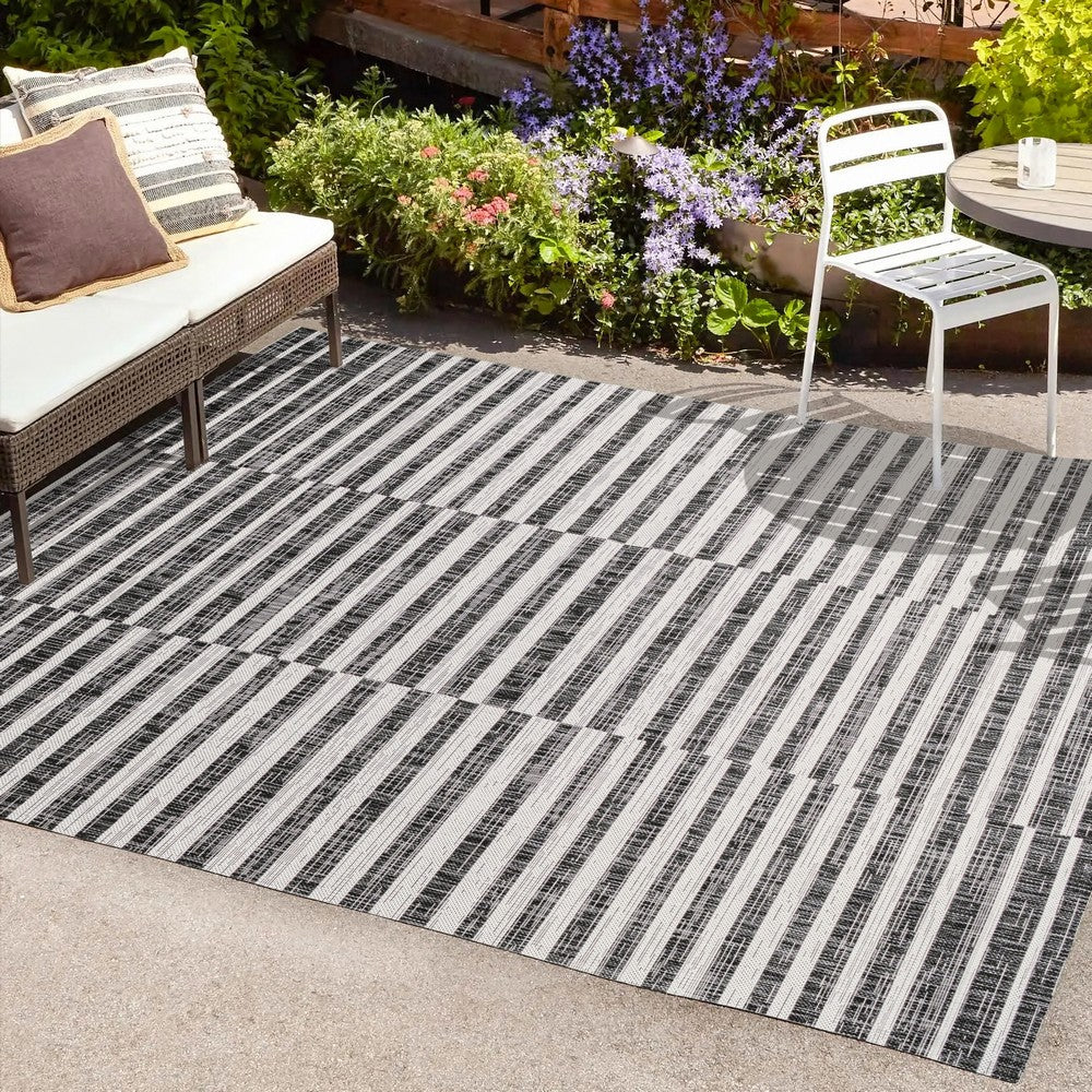 Fatima Sukie Offset Stripe Indoor/Outdoor Area Rug