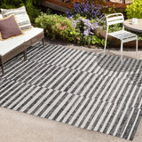 Fatima Sukie Offset Stripe Indoor/Outdoor Area Rug