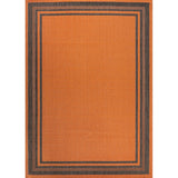Mae Modern Border Stripe Indoor/outdoor Area Rug