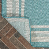 Mae Modern Border Stripe Indoor/outdoor Area Rug