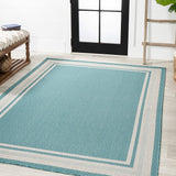 Mae Modern Border Stripe Indoor/outdoor Area Rug