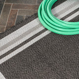 Mae Modern Border Stripe Indoor/outdoor Area Rug
