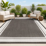 Mae Modern Border Stripe Indoor/outdoor Area Rug