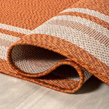 Mae Modern Border Stripe Indoor/outdoor Area Rug
