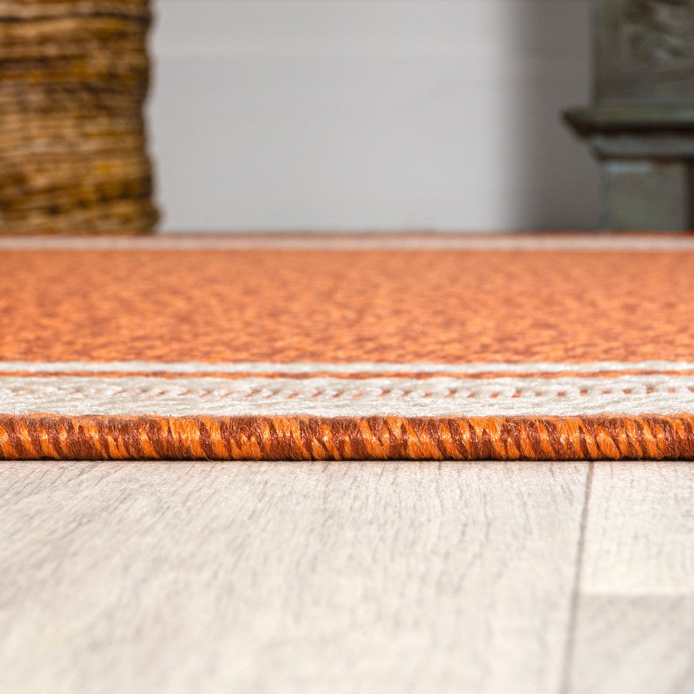 Mae Modern Border Stripe Indoor/outdoor Area Rug