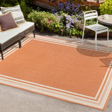 Mae Modern Border Stripe Indoor/outdoor Area Rug