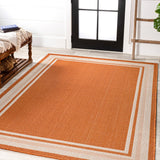 Mae Modern Border Stripe Indoor/outdoor Area Rug