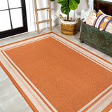 Mae Modern Border Stripe Indoor/outdoor Area Rug