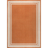 Mae Modern Border Stripe Indoor/outdoor Area Rug