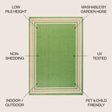 Mae Modern Border Stripe Indoor/outdoor Area Rug