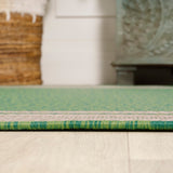 Mae Modern Border Stripe Indoor/outdoor Area Rug