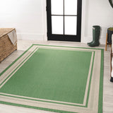 Mae Modern Border Stripe Indoor/outdoor Area Rug