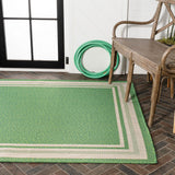 Mae Modern Border Stripe Indoor/outdoor Area Rug