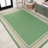 Mae Modern Border Stripe Indoor/outdoor Area Rug