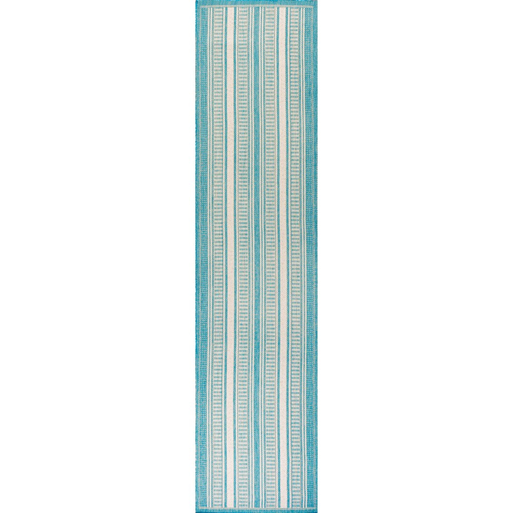 Gibson Modern Double Stripe Indoor/outdoor Area Rug