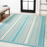 Gibson Modern Double Stripe Indoor/outdoor Area Rug
