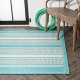 Gibson Modern Double Stripe Indoor/outdoor Area Rug