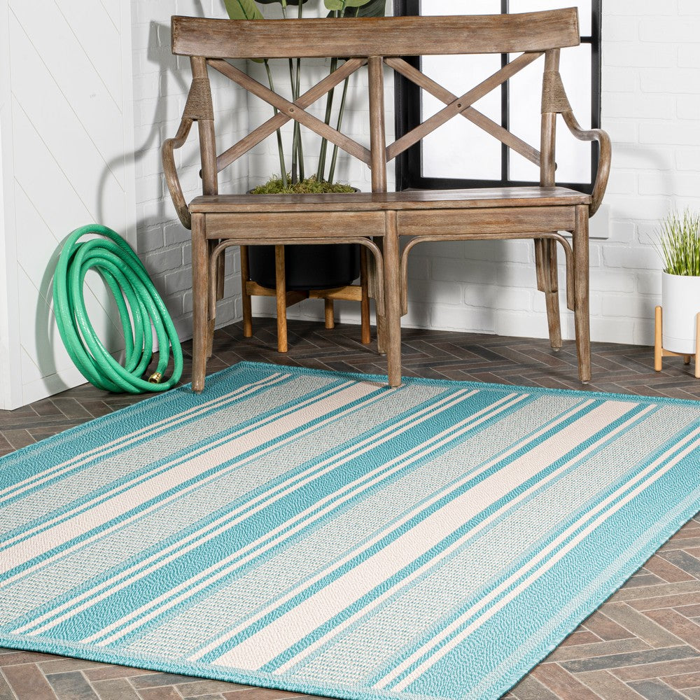 Gibson Modern Double Stripe Indoor/outdoor Area Rug