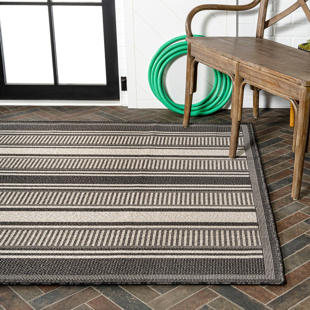 Gibson Modern Double Stripe Indoor/outdoor Area Rug