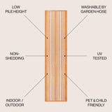 Gibson Modern Double Stripe Indoor/outdoor Area Rug