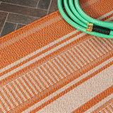 Gibson Modern Double Stripe Indoor/outdoor Area Rug