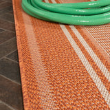Gibson Modern Double Stripe Indoor/outdoor Area Rug