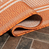 Gibson Modern Double Stripe Indoor/outdoor Area Rug