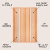Gibson Modern Double Stripe Indoor/outdoor Area Rug