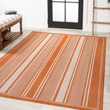 Gibson Modern Double Stripe Indoor/outdoor Area Rug