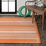Gibson Modern Double Stripe Indoor/outdoor Area Rug