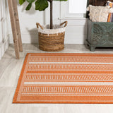 Gibson Modern Double Stripe Indoor/outdoor Area Rug