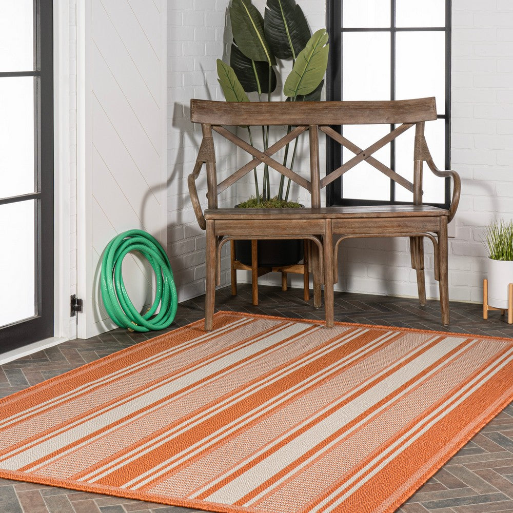 Gibson Modern Double Stripe Indoor/outdoor Area Rug