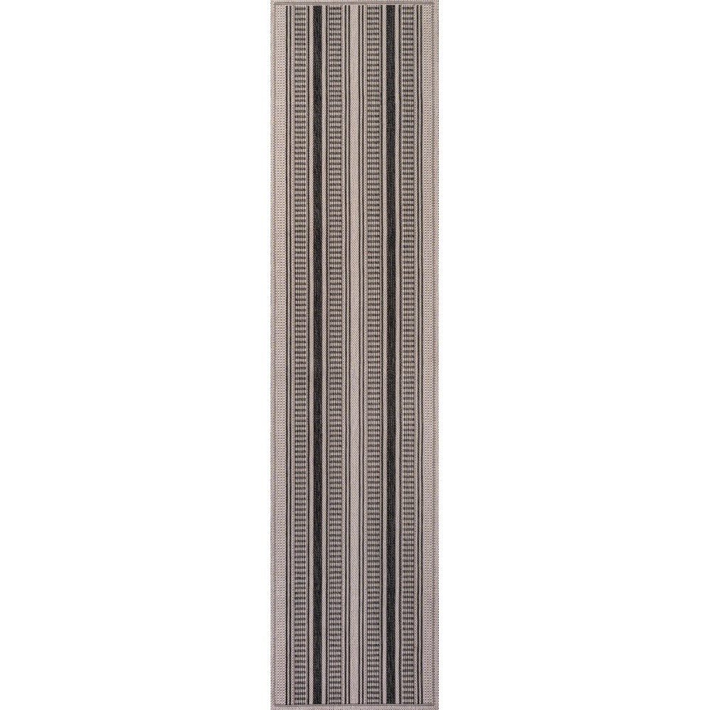 Gibson Modern Double Stripe Indoor/outdoor Area Rug