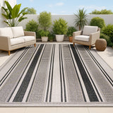 Gibson Modern Double Stripe Indoor/outdoor Area Rug