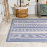 Gibson Modern Double Stripe Indoor/outdoor Area Rug