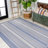 Gibson Modern Double Stripe Indoor/outdoor Area Rug