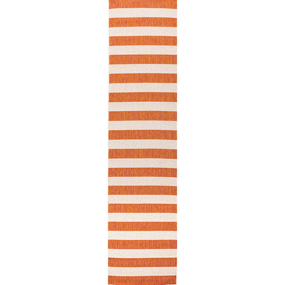 Amos Two-tone Wide Stripe Indoor/outdoor Area Rug