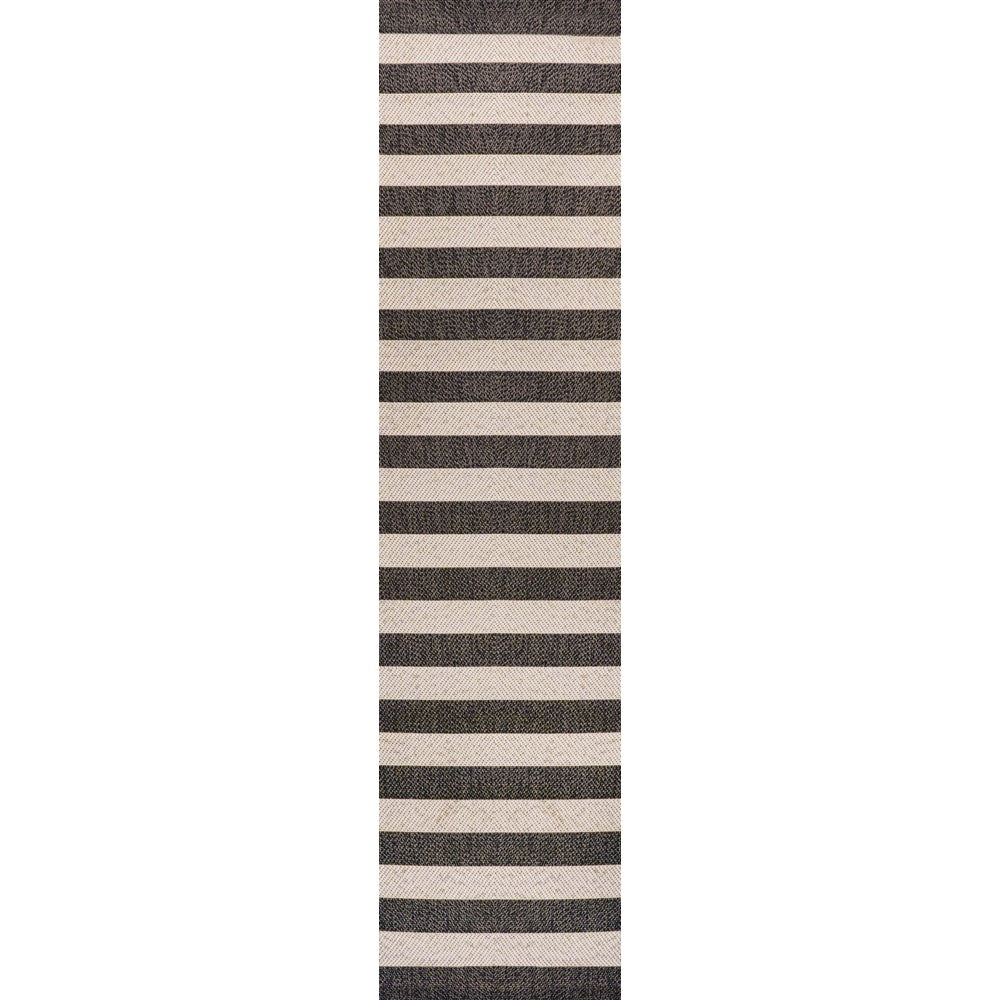 Amos Two-tone Wide Stripe Indoor/outdoor Area Rug