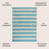 Amos Two-tone Wide Stripe Indoor/outdoor Area Rug