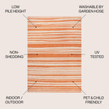 Jane Wavy Stripe Modern Indoor/outdoor Area Rug