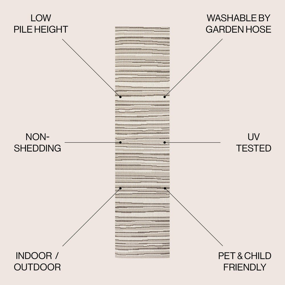 Jane Wavy Stripe Modern Indoor/outdoor Area Rug